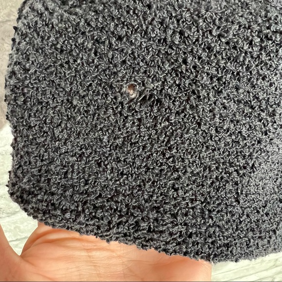 Free People Women's Medium Summer Romance Short Sleeve Sweater in Black Vneck - Picture 8 of 9